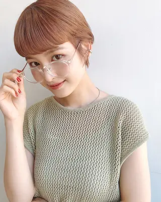 ショート カラー 店長/mao/ 前髪/顔周りカットのヘアスタイル