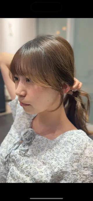 ミディアム 🫧似合わせ前髪/ 小顔カットくろ🫧のヘアスタイル