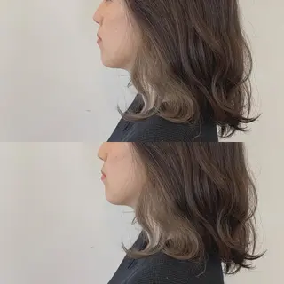 ミディアム 津秋 朝美のヘアスタイル