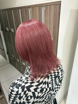 セミロング 艶感カラー✨ こうきのヘアスタイル