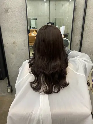 セミロング カラー blink所属・暖色/ブラウン/ 透明感/ゆうかのヘアスタイル