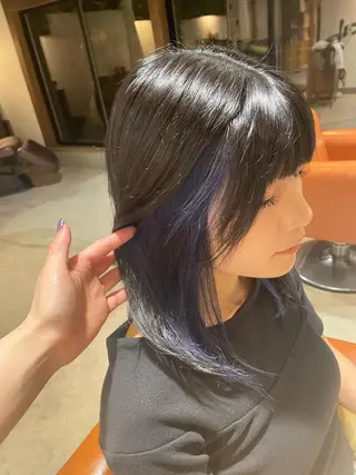 セミロング ブリーチ🌟リタッチ 🎠KANON🎡のヘアスタイル