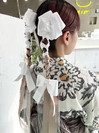 ミディアム ヘアアレンジ eim AYUKAのヘアスタイル