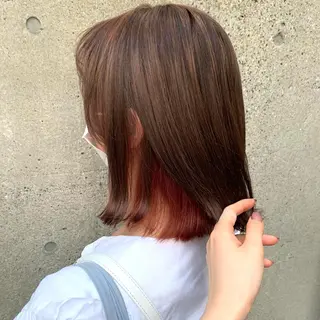 ミディアム カラー まろやかカラー🤎 みなとまほのヘアスタイル