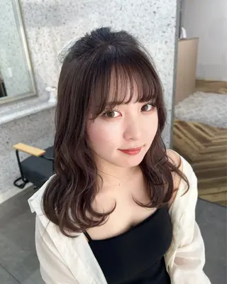 セミロング カラー Ayaka🩰🎀 ガーリー/暖色♡のヘアスタイル