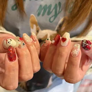 ネイル amuse 手書きニュアンスのネイルデザイン