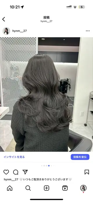 カラー 透明感🫧韓国 🫧hana🫧のヘアスタイル