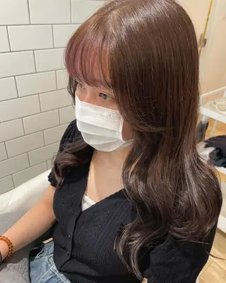 ミディアム カラー パーマ ヘアアレンジ メンズ キッズ ネイル マツエク・マツパ 🫧垢抜けヘア🫧 SHIORIのヘアスタイル
