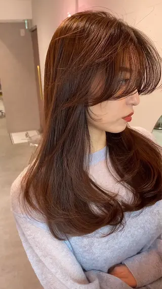 ロング 新宿/韓国レイヤー/ 顔周りカット松本美晴のヘアスタイル