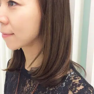 ミディアム カラー 二宮 早智子のヘアスタイル