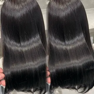 ロング カラー Euphoria新宿店所属・新宿/透明感カラー/ 縮毛矯正/SHOKIのヘアスタイル