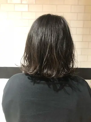 ミディアム パーマ ボブ／髪質改善／ 銀座／CHIEのヘアスタイル