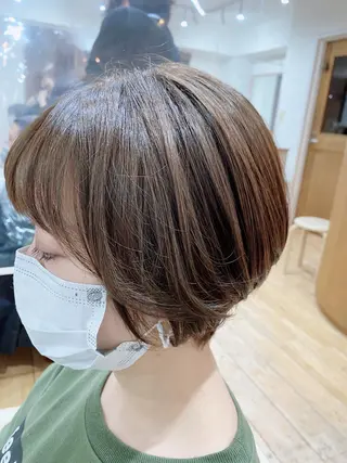 ショート 銀座⚜️【脱白髪染め 美髪矯正】トグチのヘアスタイル