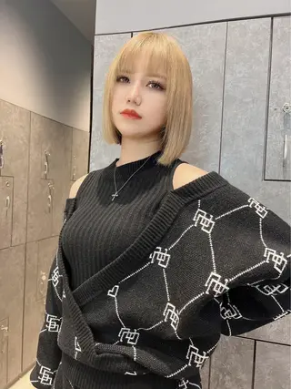 ショート 銀座/韓国/ワンホン 🤍艶髪🖤nahoのヘアスタイル