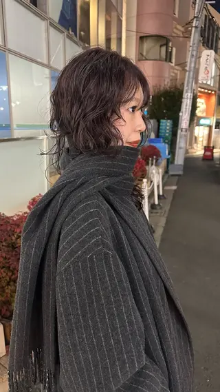 セミロング パーマ ショートカット／パー マ🫧kotoneのヘアスタイル