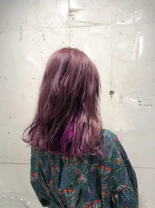 セミロング カラー パーマ ヘアアレンジ メンズ キッズ ネイル マツエク・マツパ Rene'所属・当日予約⭕️ yuriのヘアスタイル