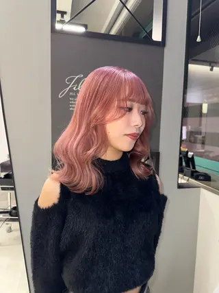 ミディアム カラー ケアブリーチ/エフェ クトブリーチ/天神のヘアスタイル