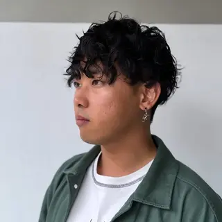 メンズ パーマ 中川 天のヘアスタイル