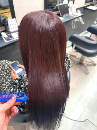 ロング カラー encount by mahalo 千葉所属・加賀文乃/ハイトーン /艶カラー/派手髪のヘアスタイル