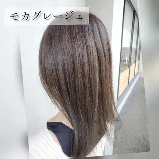 セミロング カラー 曲がるレイヤーカット モテカラー/SYUNのヘアスタイル