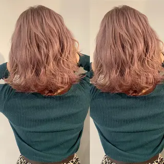 セミロング カラー ✨艶ブリーチカラー ✨四ノ宮裕己のヘアスタイル