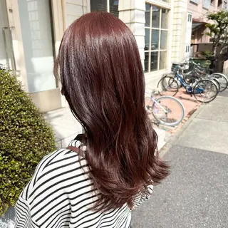 セミロング 中村 未夢のヘアスタイル