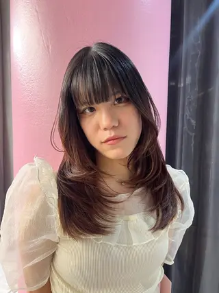 セミロング ｊｏｕｅｒｍ所属・透明感/グレージュ /韓国レイヤー🪽のヘアスタイル