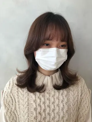 ミディアム ❤︎︎韓国ヘア❤︎︎ 𝑺𝒉𝒊𝒉𝒐のヘアスタイル