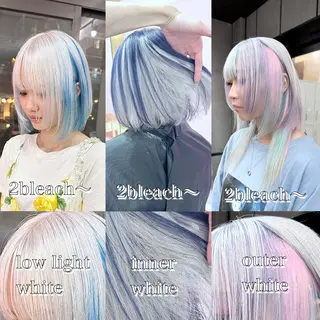 ショート カラー ❄️💛エクステ ブリーチ❄️yukiのヘアスタイル