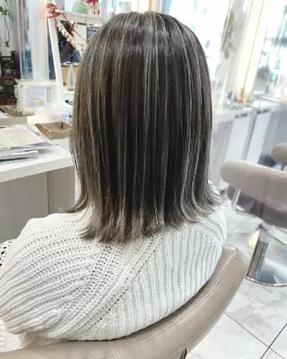 ミディアム カラー ＡＳＨ 大宮のヘアスタイル