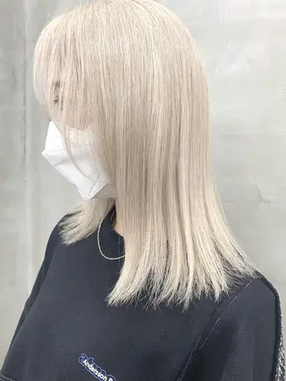 ミディアム カラー パーマ ヘアアレンジ メンズ ハイトーン/レイヤー 🌸さくらのヘアスタイル