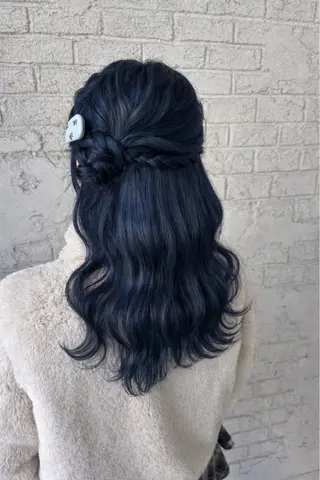 セミロング 池袋艶カラー/メイク 🎀Rina🎀💚のヘアスタイル