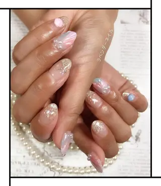 ネイル ラベンダー💖日暮里 ルル💖ネイルのネイルデザイン