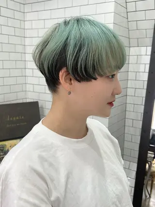 ショート 紙屋町ショート /ボブ　パーマ河内蓮のヘアスタイル