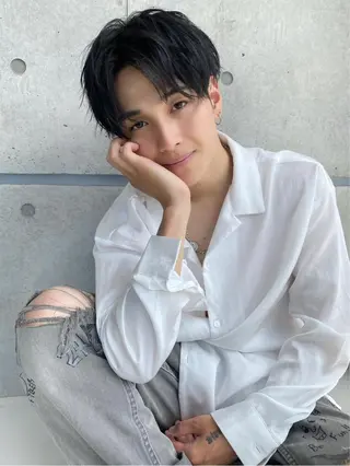 パーマ メンズ 大人っぽ♡上品な暖色 ♡ブリーチなし♡のヘアスタイル