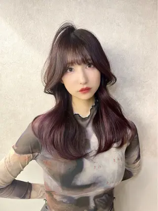 セミロング カラー 谷川が作る熊本1🥇 レイヤーカットのヘアスタイル