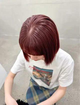 ショート カラー ayaka/暖色 /ニュアンスボブのヘアスタイル