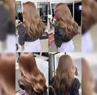 ロング yui/透明感カラー /コテ巻き風パーマのヘアスタイル