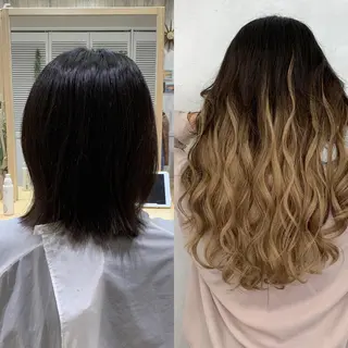 ロング カラー ヘアアレンジ マツエク・マツパ TATSUYA アートディレクターのヘアスタイル