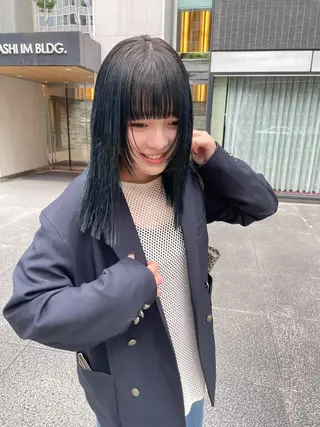 セミロング カラー パーマ ヘアアレンジ メンズ キッズ ネイル マツエク・マツパ アイブロウ tatsumi/ボブ ウルフ/レイヤーのヘアスタイル