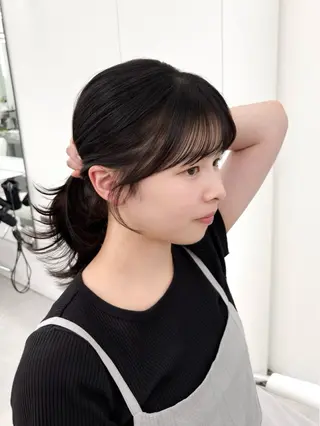 韓国ヘア/レイヤー/ 顔まわり足立遥奈のヘアスタイル
