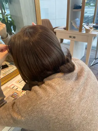 ミディアム ボブカットモデル/パ ーマ/harunaのヘアスタイル