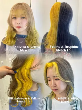 ミディアム カラー salowin原宿iori所属・💋ハイトーンデザイ ンヘア💋A'nyuのヘアスタイル