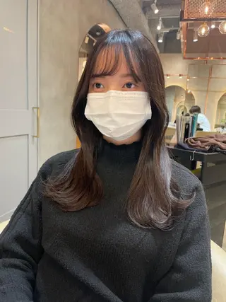 セミロング レイヤー/韓国ヘア 縮毛矯正🫧鈴木颯のヘアスタイル