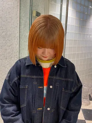 ミディアム カラー メンズパーマ/ブリー チ/motokiのヘアスタイル