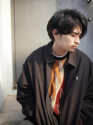 ショート メンズ 柳下 涼のヘアスタイル