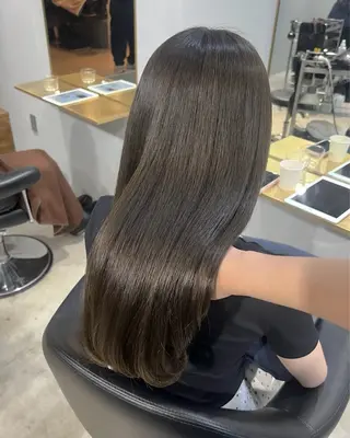 セミロング カラー akane/ベージュ /オリーブ/ブラウンのヘアスタイル