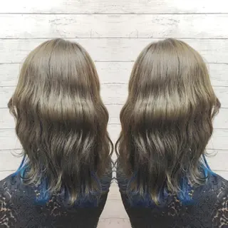 セミロング カラー 韓国ヘア🤍髪質改善 🇰🇷AKANEのヘアスタイル