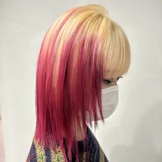 ミディアム カラー ヘアアレンジ 🌈【🎀ヘアデザイ ナー🎀】✨ノン✨のヘアスタイル