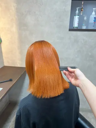 ミディアム リエンスクレア川田 髪質改善/ブリーチのヘアスタイル